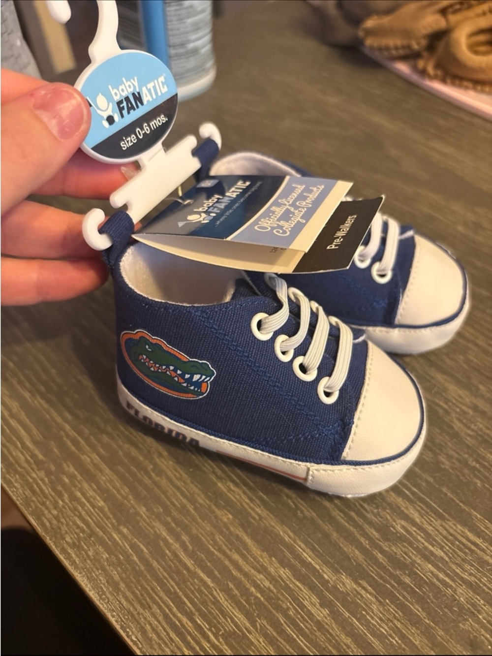 Florida gator baby shoes